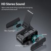 Foldable Phone Stand with Bluetooth Speaker, Portable Heavy Bass Stereo Audio Desk Mount for Office Home Streaming Video Watching