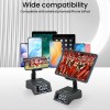 jteman Bluetooth speaker phone stand with alarm clock—featuring deep bass, an LED alarm display, and TF card support; ideal for bedside tables or studies, and a great gift for parents or friends.