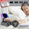 jteman Bluetooth speaker phone stand with alarm clock—featuring deep bass, an LED alarm display, and TF card support; ideal for bedside tables or studies, and a great gift for parents or friends.