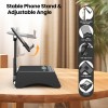 jteman Bluetooth speaker phone stand with alarm clock—featuring deep bass, an LED alarm display, and TF card support; ideal for bedside tables or studies, and a great gift for parents or friends.