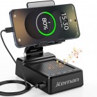 jteman foldable phone stand speaker features high-definition sound quality and a large-capacity power bank function, making it ideal for watching videos on your phone or participating in online meetings. It's also a great gift for friends