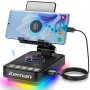 Jteman 5000mAh Multi-Function Bluetooth Speaker with 360° Rotatable Phone Holder, RGB Atmosphere Light for Home Entertainment