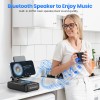3-in-1 Bluetooth Speaker Wireless Charger Stand, Multi-Function Desktop Phone Holder with Wireless Charging Station for iPhone, Samsung, Home Office Desk