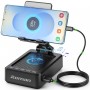 JTEMAN Foldable Phone Stand Speaker with HD Audio and Emergency Charging – A cool, tech-savvy kitchen gadget suitable for various smartphones and tablets; a great birthday gift for men and women.