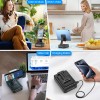 JTEMAN Foldable Phone Stand Speaker with HD Audio and Emergency Charging – A cool, tech-savvy kitchen gadget suitable for various smartphones and tablets; a great birthday gift for men and women.