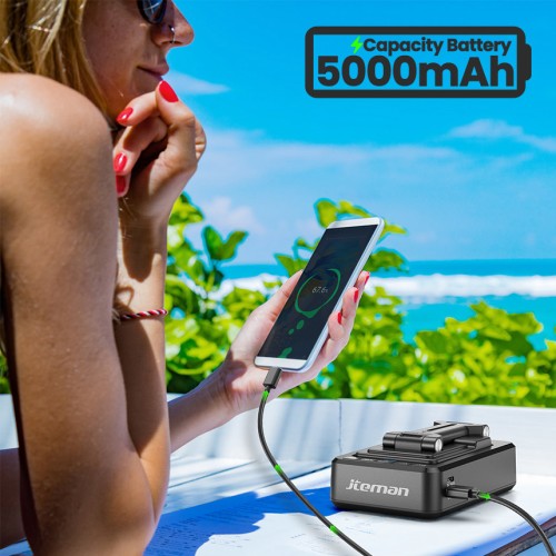 JTEMAN Foldable Phone Stand Speaker with HD Audio and Emergency Charging – A cool, tech-savvy kitchen gadget suitable for various smartphones and tablets; a great birthday gift for men and women.