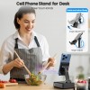 JTEMAN Foldable Phone Stand Speaker with HD Audio and Emergency Charging – A cool, tech-savvy kitchen gadget suitable for various smartphones and tablets; a great birthday gift for men and women.