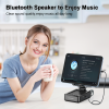 Portable 3-in-1 Bluetooth Speaker Charging Stand, All-in-One Entertainment & Charging Solution for Nightstand, Work Desk and Travel