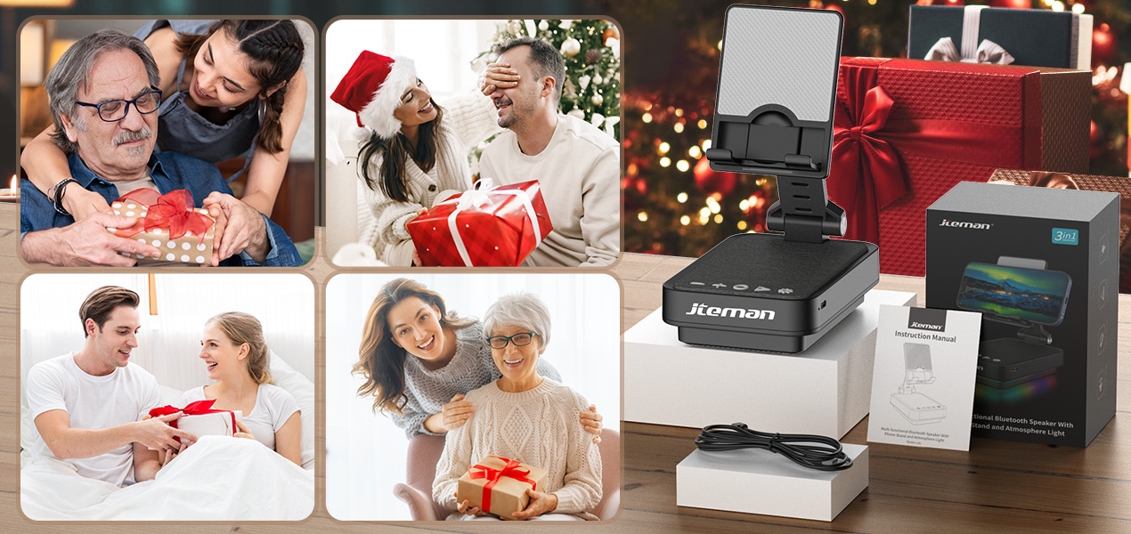 Jteman mobile phone holder speaker is a great gift for loved ones and friends