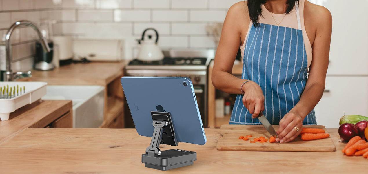 What should you do if you can't watch instructional videos while cooking in the kitchen?
